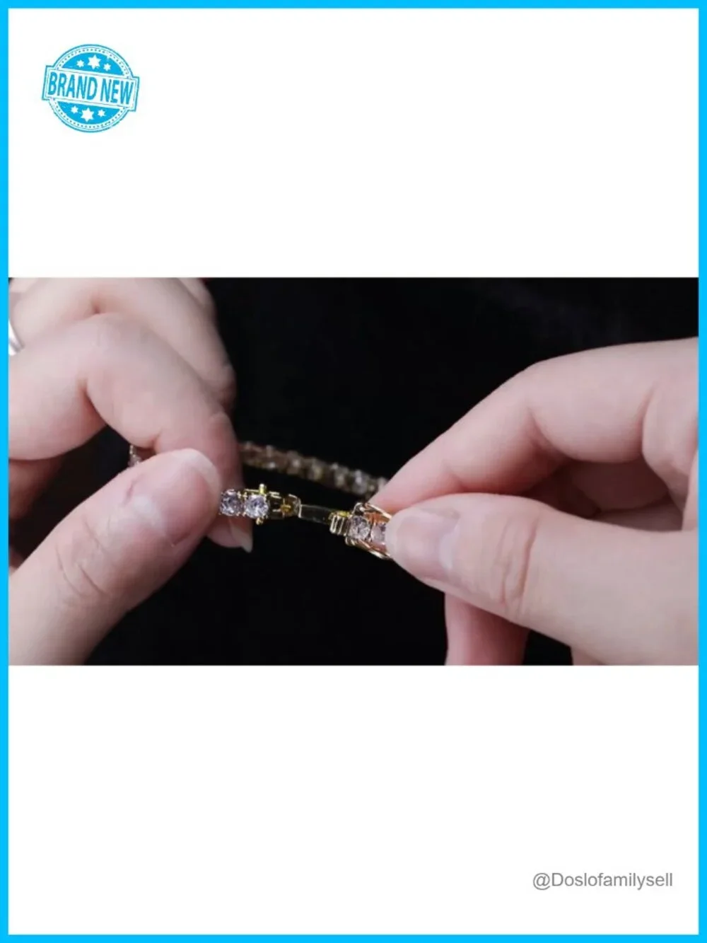 3mm CZ Tennis Bracelet 18K Gold Plated Classic CZ Bracelet for Daily Wear Party